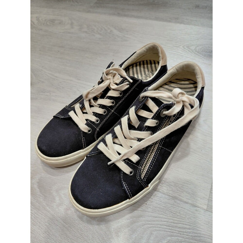 Taos Star Sneakers Women’s Size 11 Black Zipper And Lace Up Shoes Casual - Picture 13 of 14